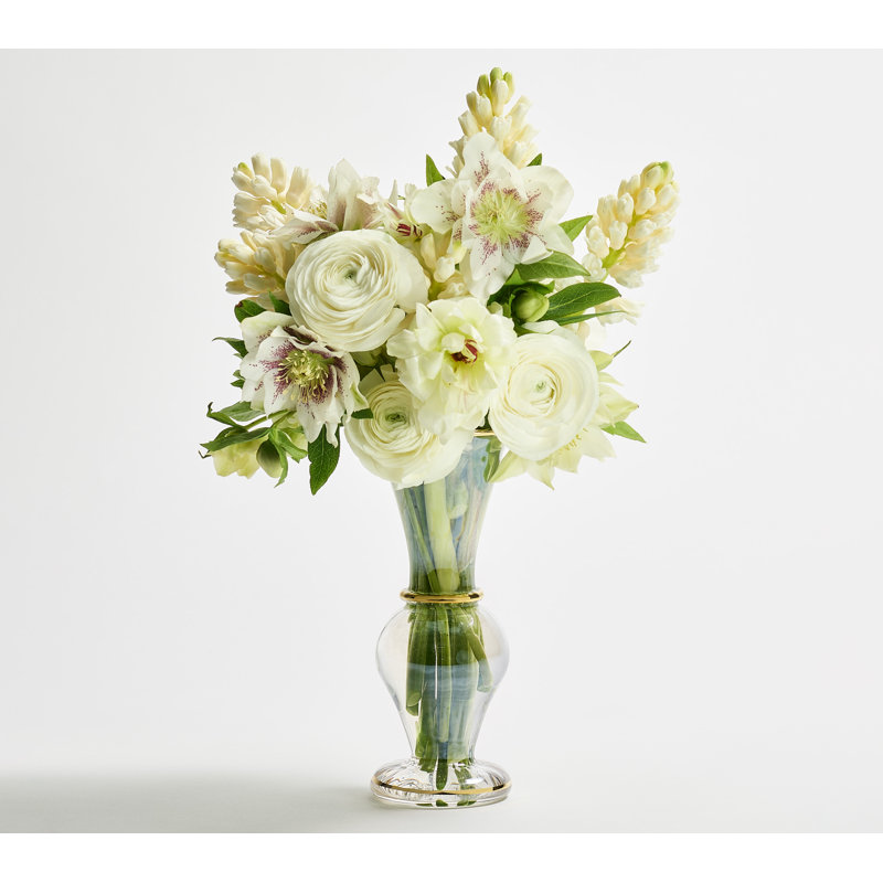 F2023 Handmade Glass Table Vase, Clear
