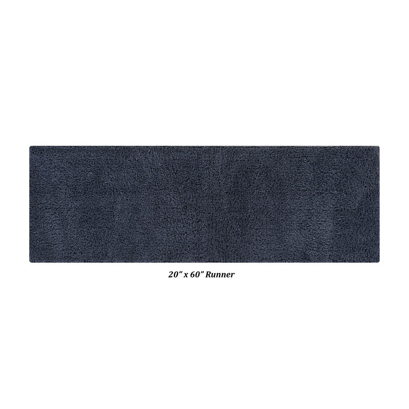 Tapis de salle de bain Micro, Anthracite, Tapis de couloir 20 po x 60 po