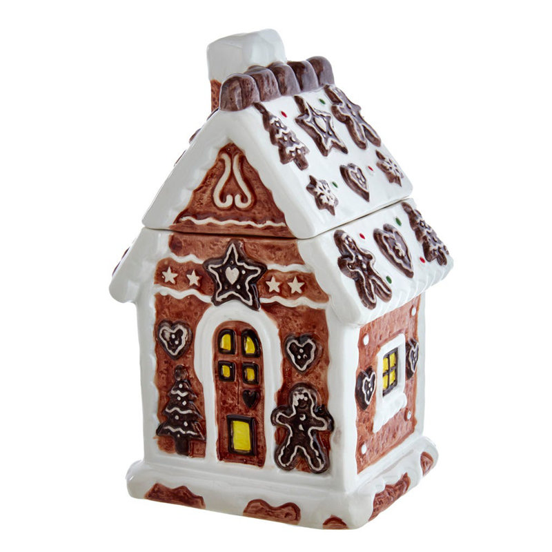 Village de Noël avec pot à biscuits Gingerbread House