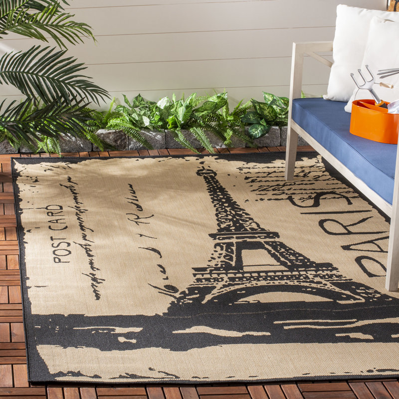 Tapis intérieur/extérieur beige Fleming, Rectangle 5 pi 3 po x 7 pi 7 po