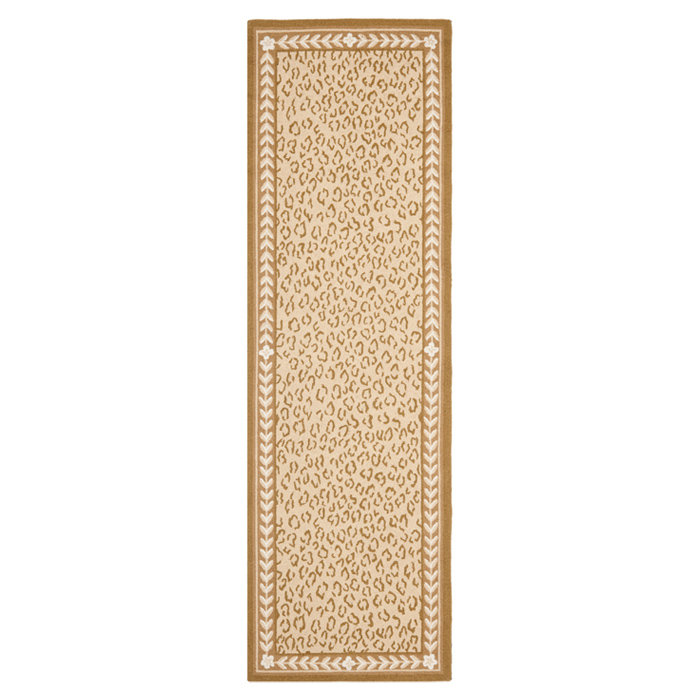 Chelsea Hand Hooked Wool Animal Print Rug, Round 8"