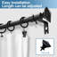 Tringle à rideaux simple ajustable Plemmons-303120788-303120790