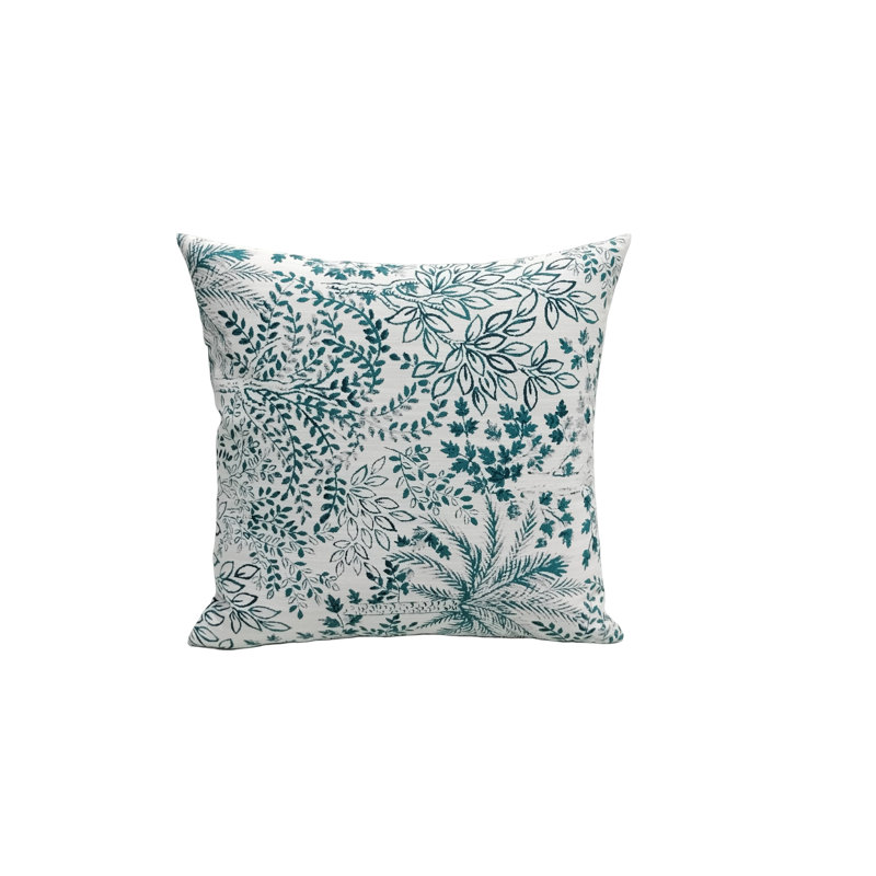 Housse de coussin et insert Ottava Liza en bleu / vert / bleu sarcelle / blanc, 16 po x 16 po