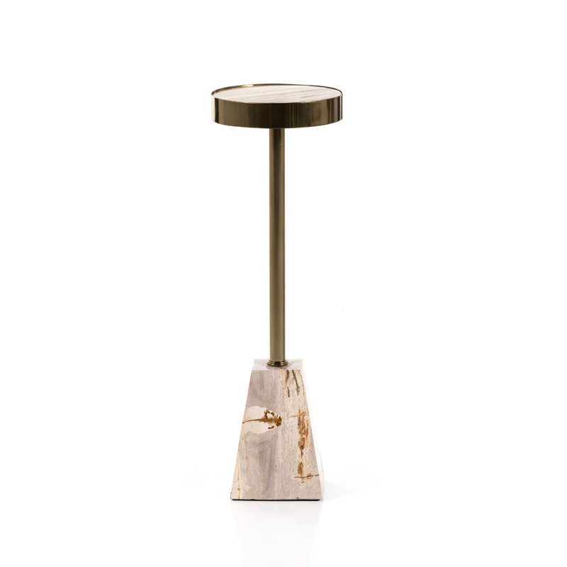 Galen End Table, Light Brown/Gold/Gray, Light Brown