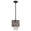 Luminaire suspendu tambour 1 lumière avec détails en cristal Feltman-22375469