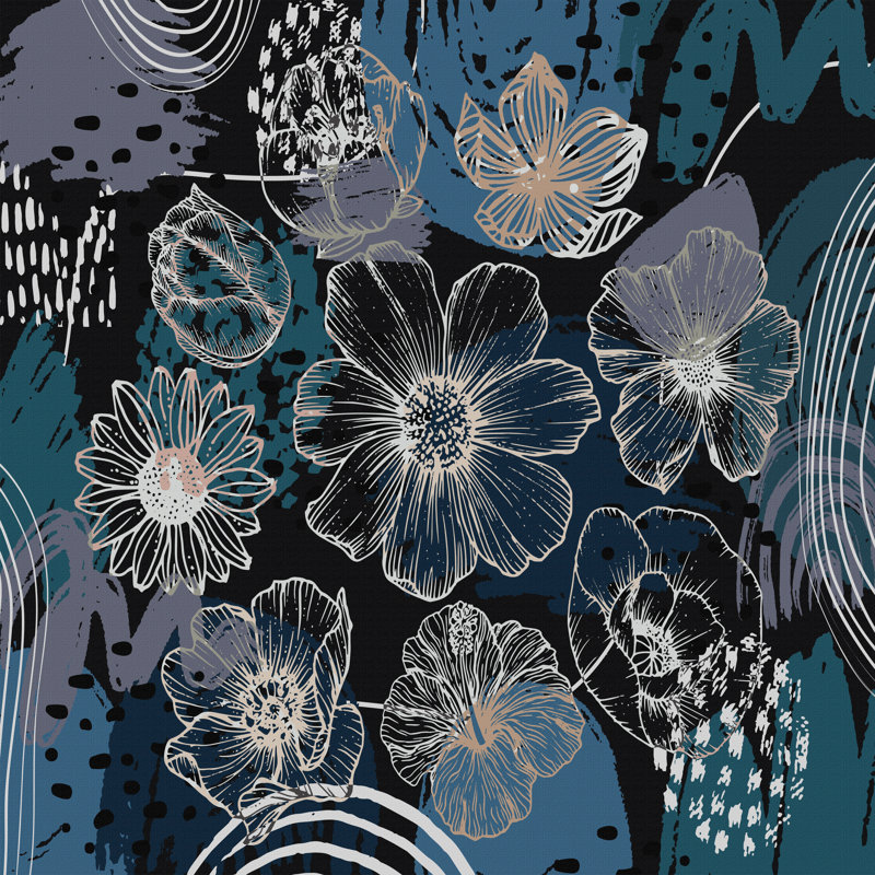 Boho Bloom II - Wrapped Canvas Graphic Art, 8" H x 8" W x 1.5" D