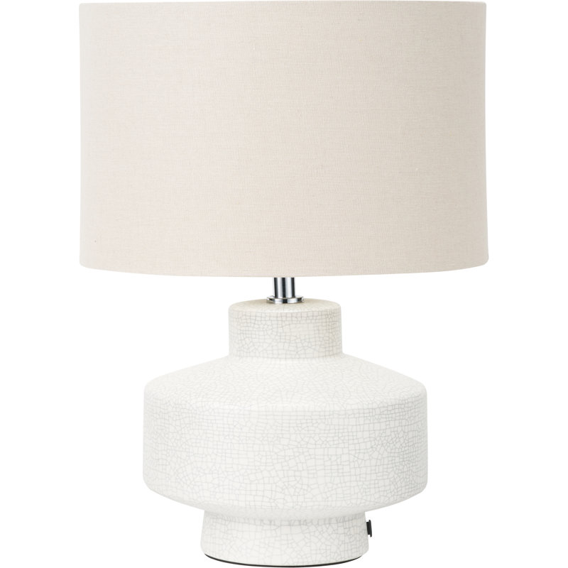 Ceramic Table Lamp, White, White