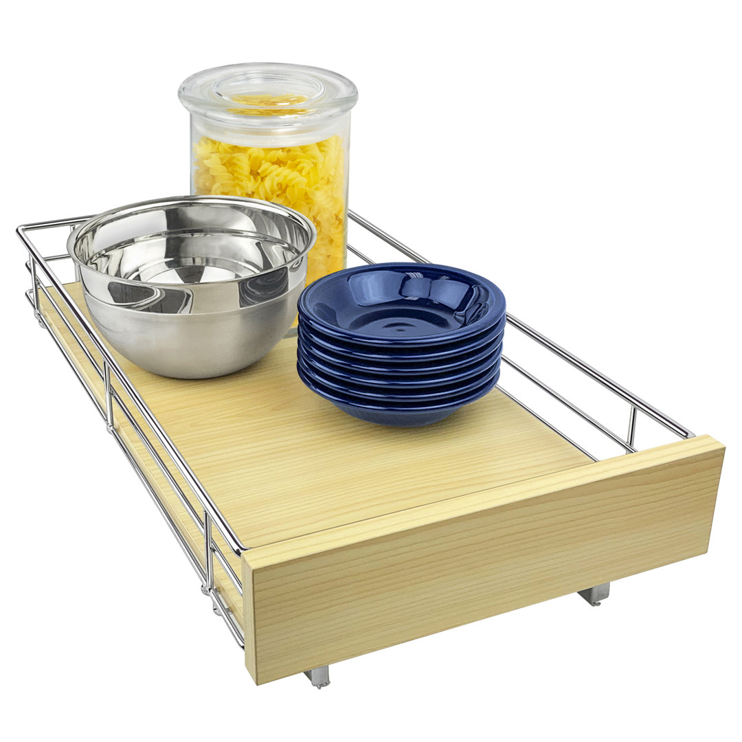 LYNK PROFESSIONAL Select Pull Out Cabinet Organizer for Kitchen Cabinets, Wood and Chrome LYNK PROFESSIONAL 