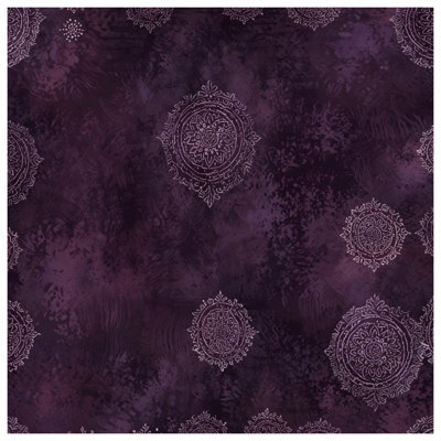 Purple Ornamental Motif Comforter