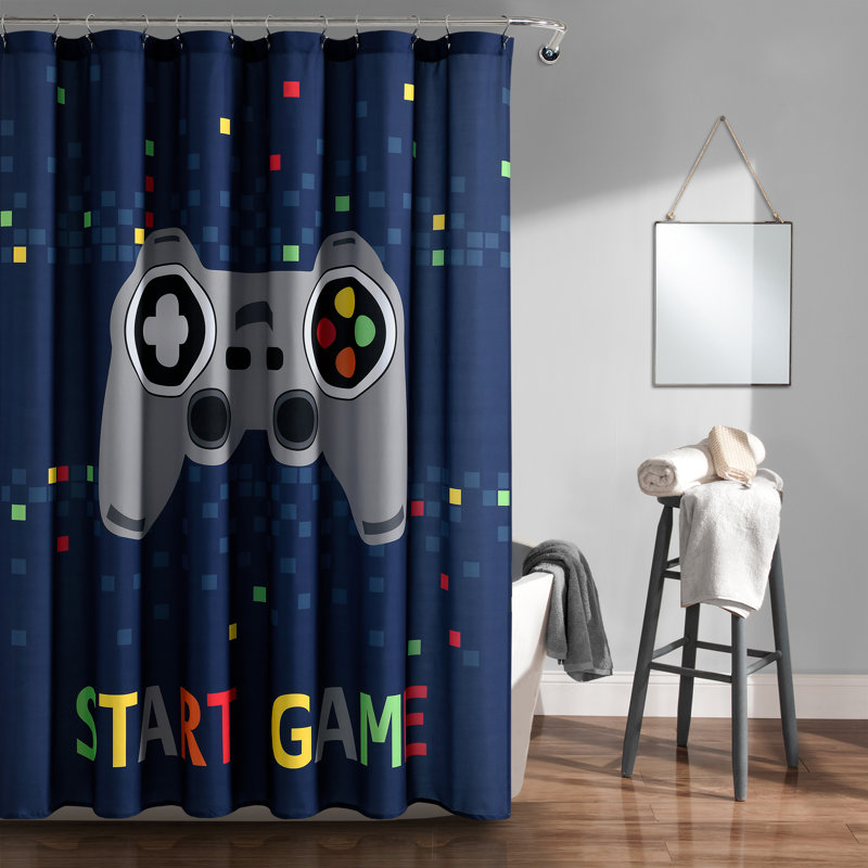 Lush Decor Video Games Shower Curtain