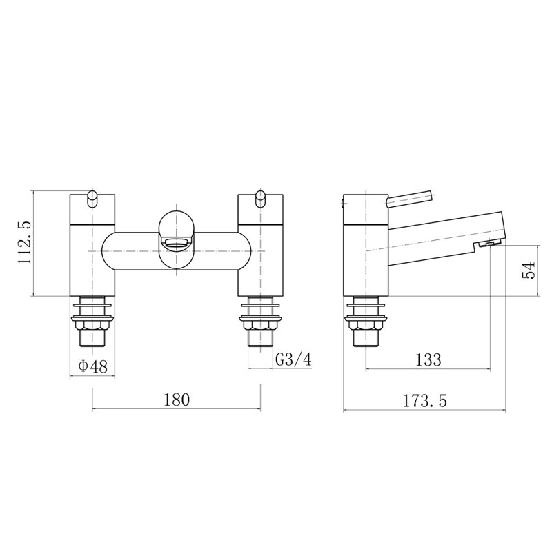 Lalonde Deck Roman Tub Faucet Bath Filler