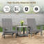 Chaise Adirondack en PEHD toutes saisons 3 pièces avec table d'appoint Danese-113257807