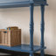 Console Mid-Century avec 2 tiroirs pour l'entrée et le salon, bleu-283368543-531276302