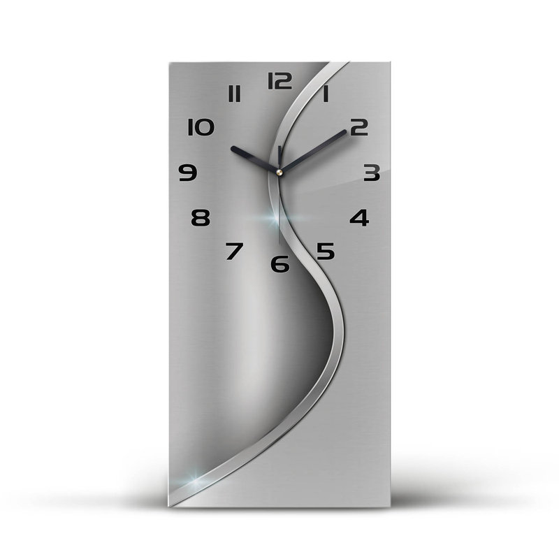 Jacqeline Glass Wall Clock, Grey/Black