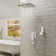 Shower & Tub Systems with 11.8" Rain Head and High Pressure Handheld, Wall Mounted, Rough in-Valve