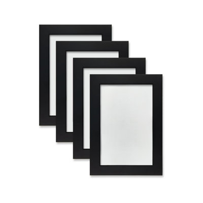 Picture Frame for Tabletop and Wall Mounting 10 x 15 cm, Solid Wood Frames with Plexiglass Set of 4