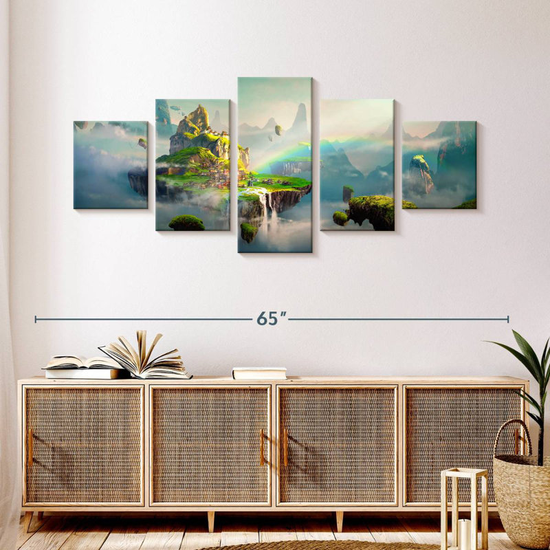 Fantasy Floating Islands, 24" H x 55" W
