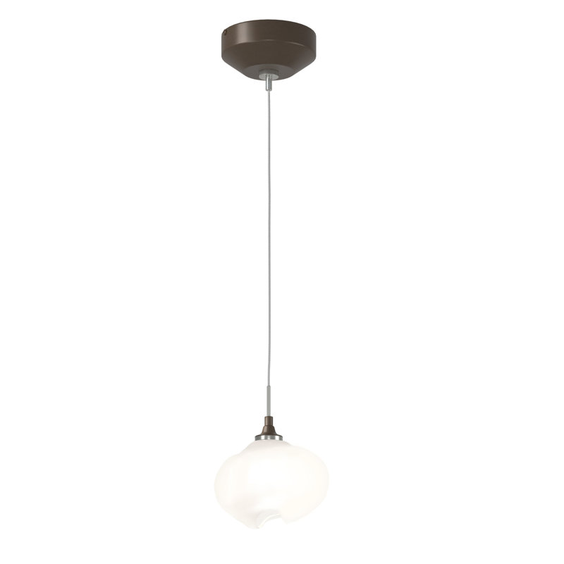 Ume 1 - Light Single Geometric Pendant, Bronze, Frosted