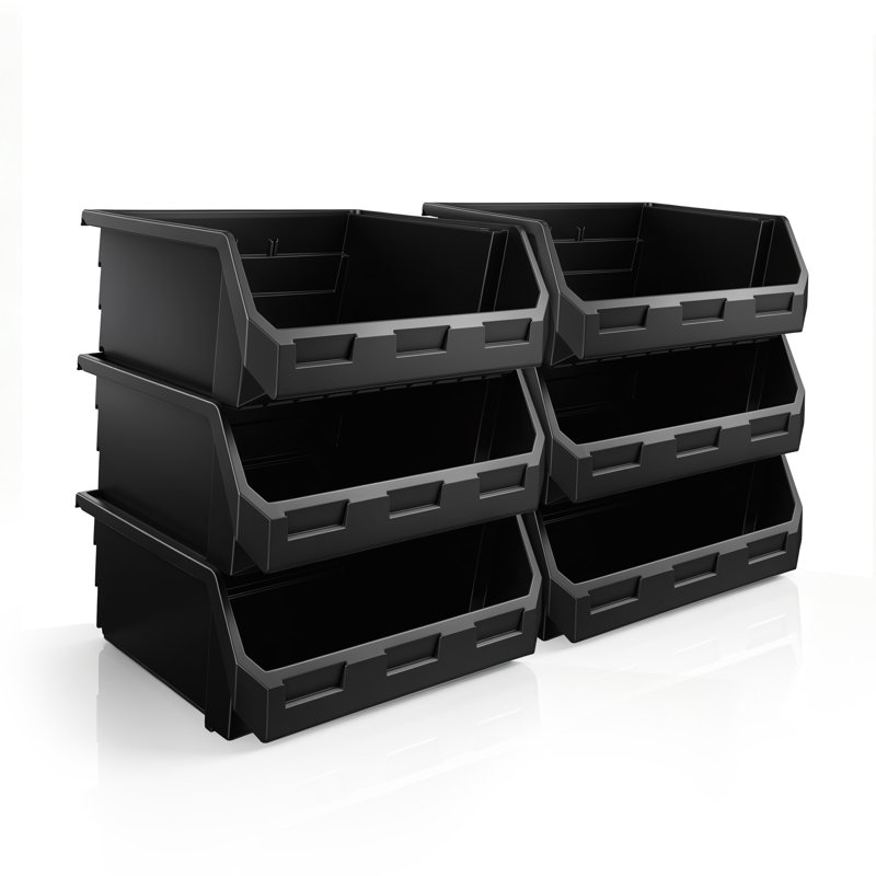 Ensemble de 6 paniers de rangement pour vêtements Sorbus, Black