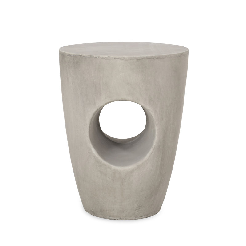 Pedestal End Table, Gray