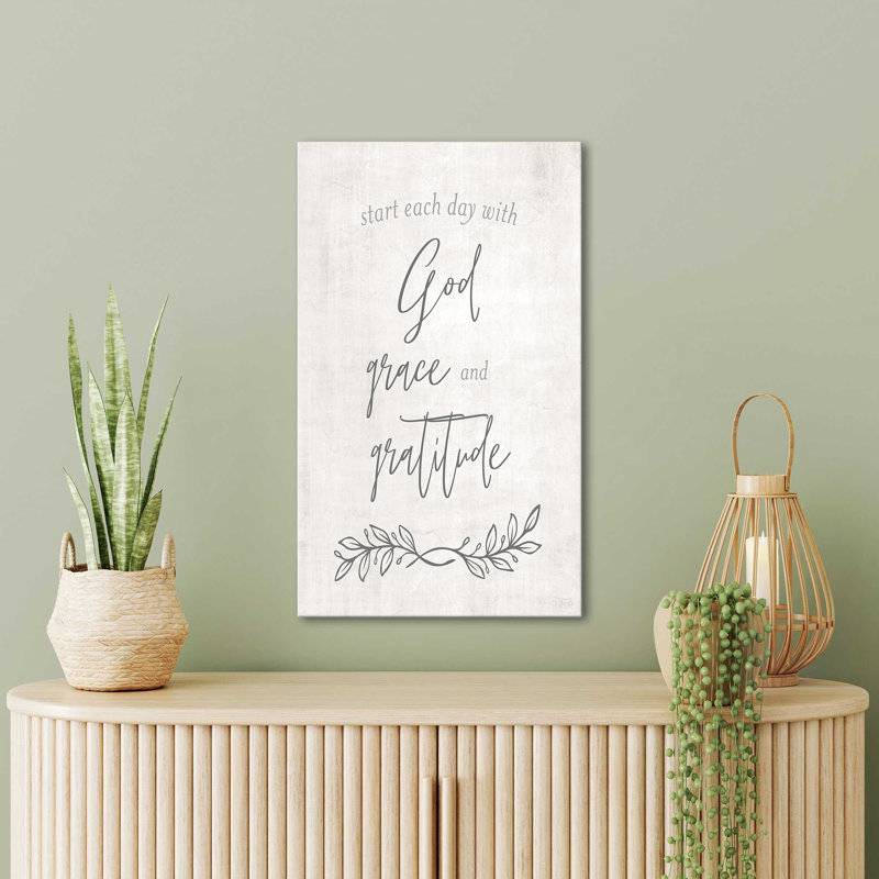 "God Grace and Gratitude" par Natalie Carpentieri, reproduction sur toile, H 30 po x l 18 po x P 1 po