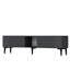 Meuble télé moderne, anthracite, 59,1 x 15,9 x 12,6 pouces | 100% panneau de particules enduit de mélamine, épaisseur: 0,7 pouce | Conception murale, aspect géométrique élégant, parfait pour le salon et les espaces de divertissement-1167523834