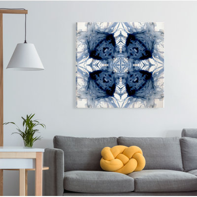 «Indigo Kaleidoscope IV», impression sur toile tendue