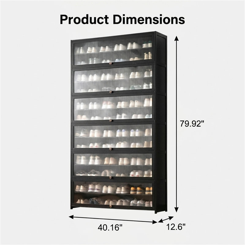 Modern Shoe Cabinet with Flip Doors