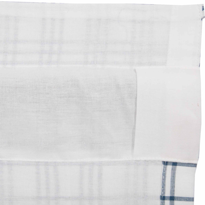 Jacqueline 100% Cotton Room Darkening Curtain Pair, Blue, 36" W x 63" L