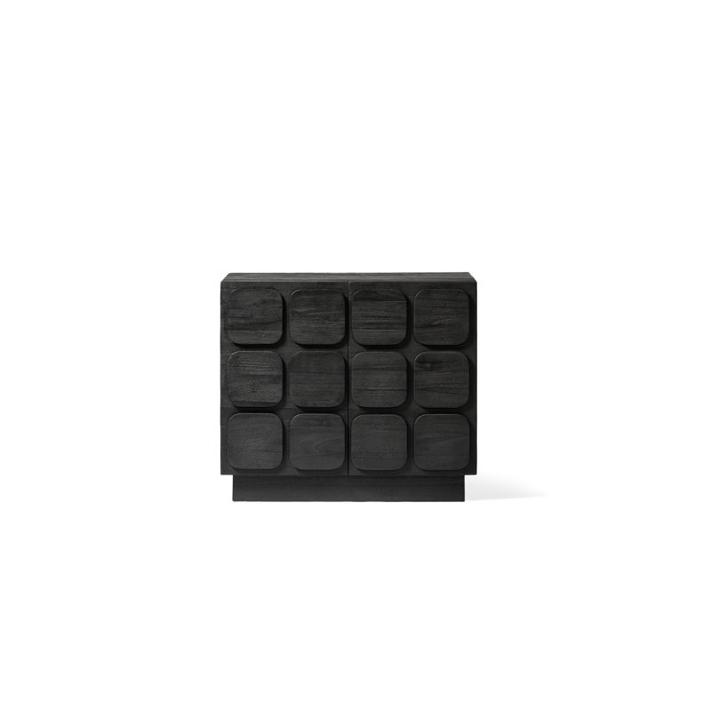 Natalyah Solid Wood Standard Accent Cabinet, Black
