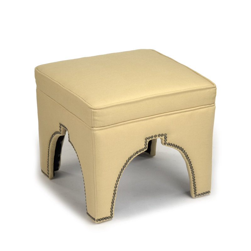 Marnix Solid Wood Accent Stool, Yellow