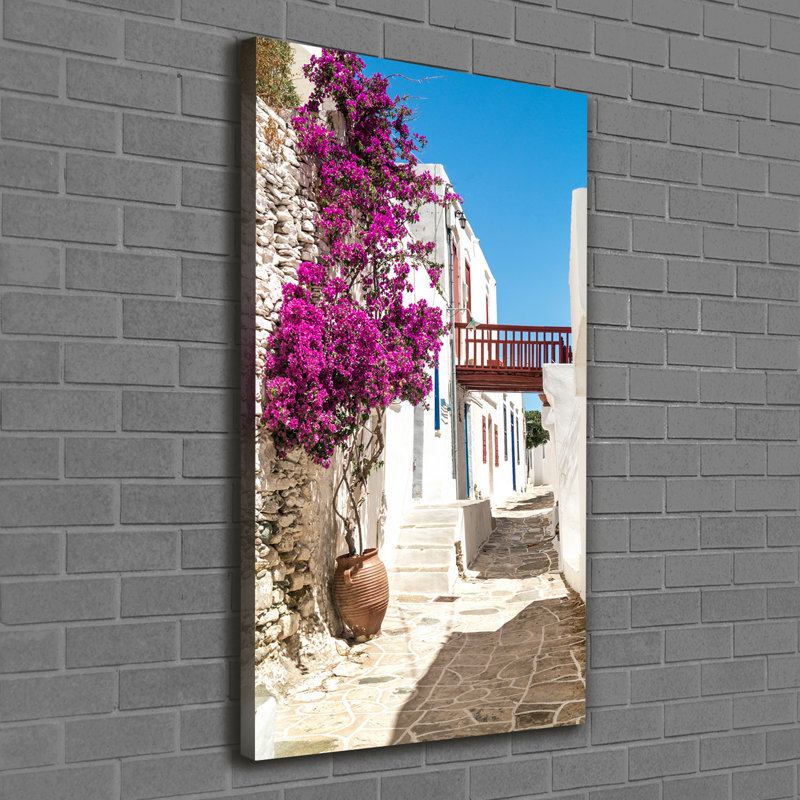Greek Streets - Wrapped Canvas Print
