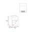 Meuble-lavabo flottant pour salle de bain avec lavabo et 1 porte-2019381760