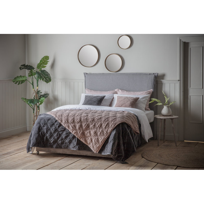 Trong Cotton Solid Colour Bedspread, Blush