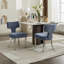 Farmhouse Chenille Fabric Upholstered Dining Chairs-2077959714