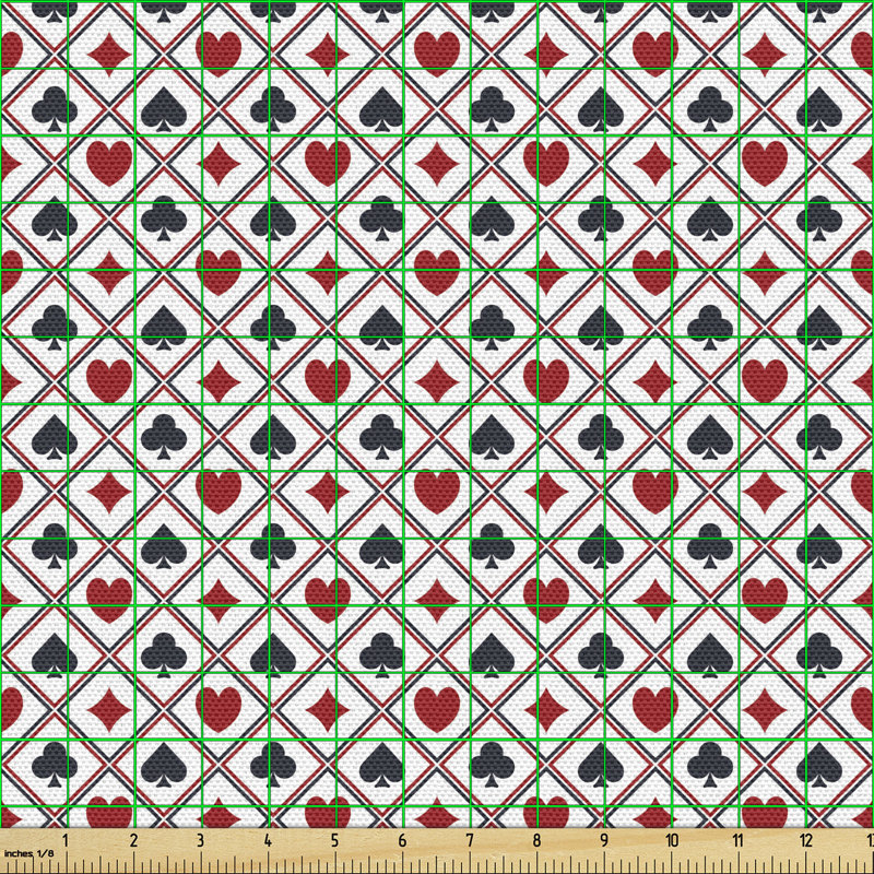 Charro Holdem Gambler Hearts Spades Diamons Multi-Purpose Fabric