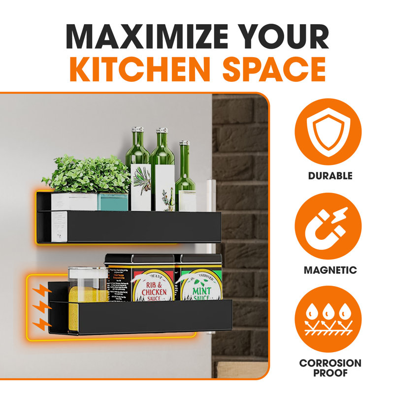 Set of 2 Heavy Duty Magnetic Spice Storage Organizer