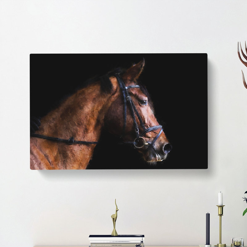 Horse Portrait - Wrapped Canvas, 35cm H x 50cm W x 3cm D
