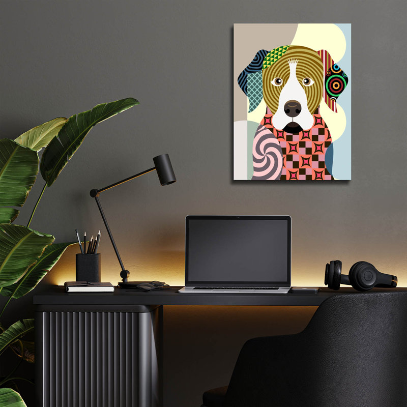 "Rottweiler" par Lanre Adefioyue, H 16 po x l 12 po x P 0,13 po