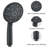 Matt black high pressure multi function with hand held shower faucet