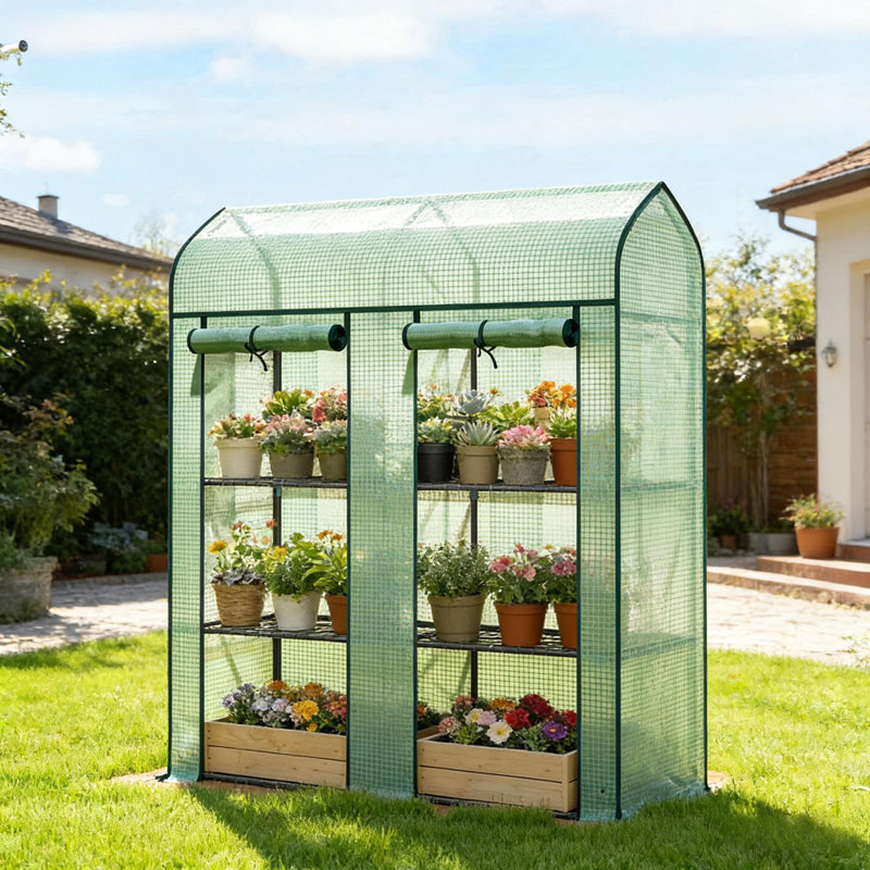 Spacious Mini Greenhouse,Portable Greenhouse, Green