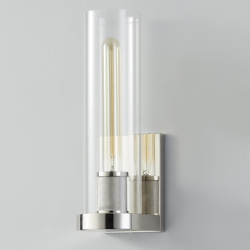 Porter Steel Wallchiere, Polished Nickel