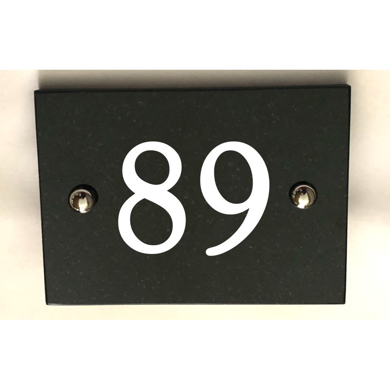 Brumby 10cm H Reflective Stone House Number, 89