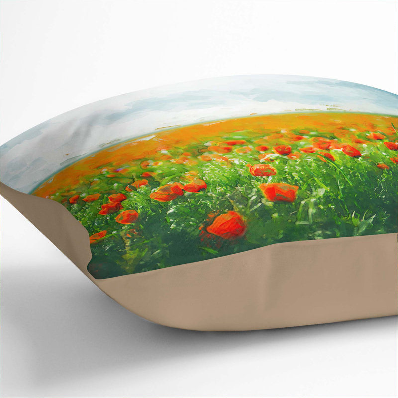 Square Throw Cushion, 55cm H x 55cm W x 20cm D, Stone