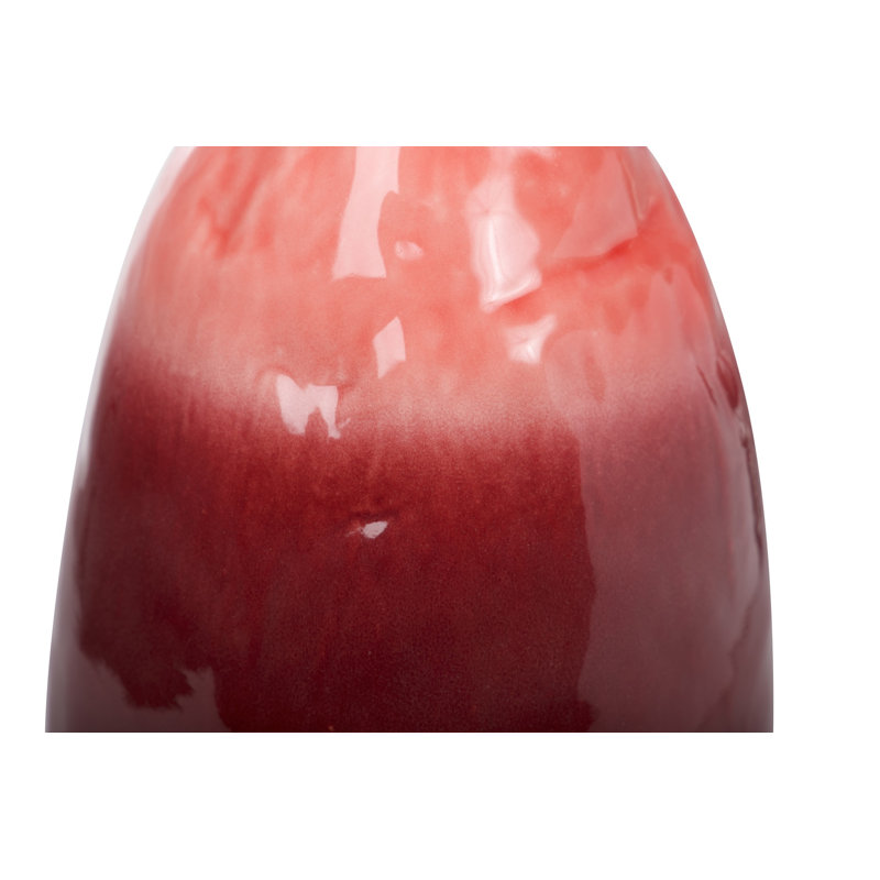 Abbiss Pink/Bordeaux Ceramic Table Vase, 38cm H x 20cm W x 20cm D