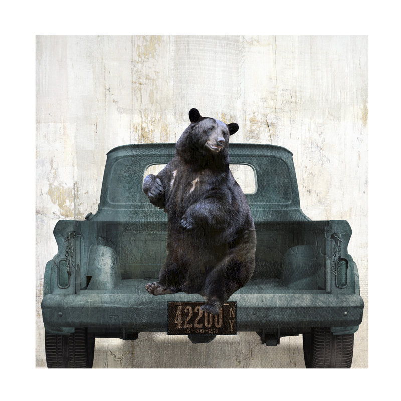 «Sasha Bear Holiday», art sur toile, H 35 po x l 35 po