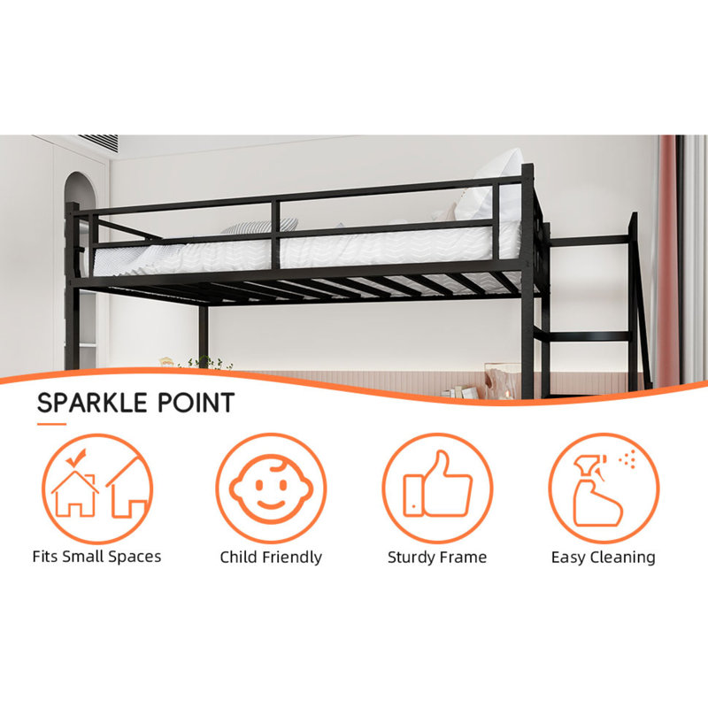 Space-saving Loft Bed Iron Modern Multi-function