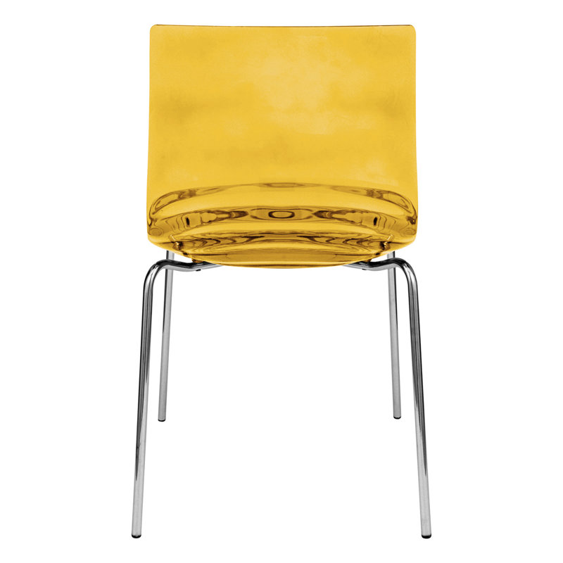 Chaise d'appoint jaune ondulée