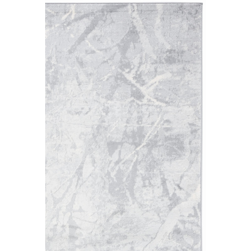 Tapis abstrait tissé à la machine, Carré 6 pi 7 po
