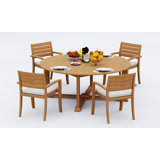 Travota Outdoor - Piece Teak Dining Set